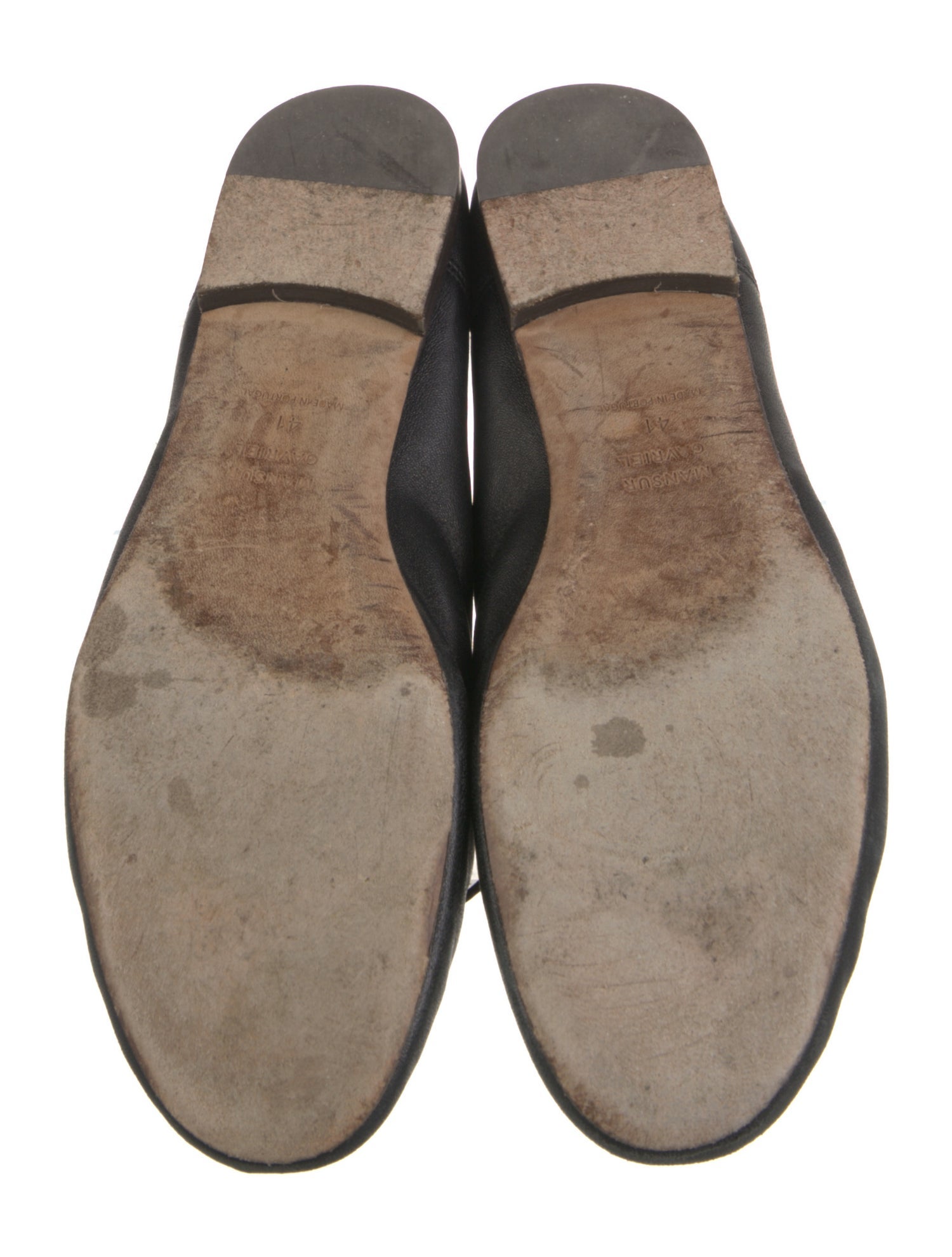 Mansur Gavriel Leather Bow Accents Ballet Flats